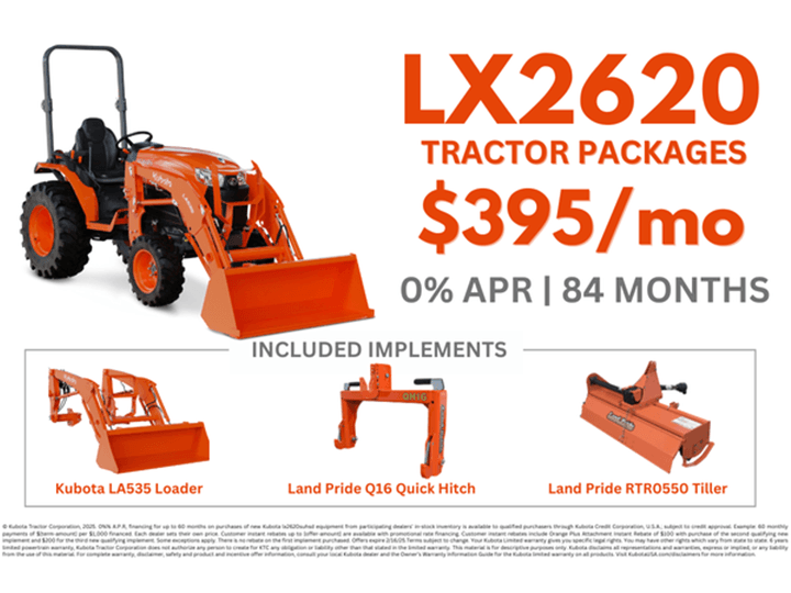 Kubota LX2620 Tractor Package